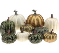 Kepfire 10 Pcs Artificiel Faux Citrouilles Mousse Simulation Automne Automne Récolter Ferme Cuisine Halloween Décoratif - Couleur aléatoire