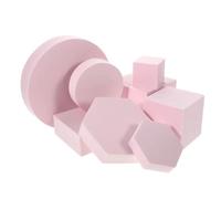 Kepgapo 8 PièCes CosméTiques Photo Fond Accessoires Mousses GéOméTrie Carré Photographie DéCor INS Carré GéOméTrie Photo Prop Ensemble, Rose