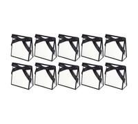 Kepgapo Sac Cadeau Style Hepburn Simple Noir et Blanc Bow Pochette Cravate Foulard Mini Cadeau Sac à Main Noir