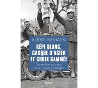 Képi blanc, casque d'acier et croix gammée