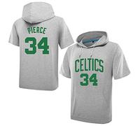 KEPL Pull à Capuche à Demi-Manches pour Hommes Vêtements de Basket-Ball No.34 imprimés en Jersey Pull Unisexe à Manches Courtes Vêtements de Sport à Capuche pour Hommes,3XL