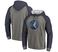 KEPL Pull Unisexe Vêtements de Basket-Ball Timberwolves Hoodies Hommes Gris Sports Manches Longues Extérieur Casual Manches Longues Hoodies,XL