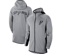 KEPL Sweatshirt à Capuche à Manches Longues de Basket-Ball Spurs Sweatshirt Gris NBA Cardigan à glissière pour l'extérieur Pull à Manches Longues, XXL