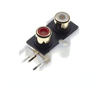 Keple 2x prises phono, pièces de contact plaquées or, PCB - prise RCA prise AV concentrique 4 broches montée 2 prises audio vidéo stéréo