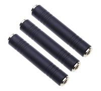 Keple 6,35 mm Audio Adaptateur Femelle à Femelle, Coupleur Jack 6,35 mm vers 6,35 mm stéréo et Mono, Connecteur d'extension de câble pour Casque, Convertisseur Plaqué Or (Pack de 3)