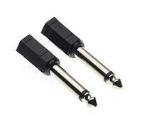 Keple Adaptateur 3,5 mm vers 6,35 mm, Lot de 2 - Adaptateur convertisseur Jack Audio Mono 3,5 mm vers Prise Microphone 6,35 mm