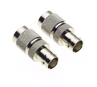 Keple Adaptateur BNC Femelle vers TNC mâle 50 Ohm Corps en Laiton nickelé - Adaptateur mâle vers Femelle Adaptateur coaxial 2 Adaptateur coaxial d'antenne Externe - Lot de 2