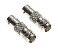 Keple Adaptateur BNC Mâle vers TNC Mâle 50 Ohm Corps en Laiton Nickelé - Adaptateur Mâle vers Femelle Adaptateur Coaxial 2 Adaptateur Coaxial pour Radios Wi-Fi Connecteur d'Antenne Externe - Pack de 2