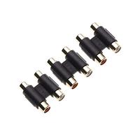 Keple Adaptateur Coupleur RCA - 2X Femelle vers Femelle, Double Cinch pour Phono Audio et Vidéo (Lot de 3)