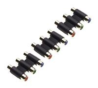 Keple Adaptateur Coupleur RCA, 3X RCA Femelle vers RCA Femelle Adaptateurs, Tripler RCA Cinch, Rallonge pour Phono Audio et Vidéo (Paquet de 3)