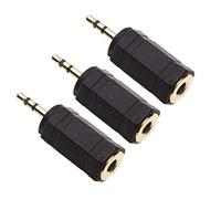 Keple Adaptateur de 3,5 à 2,5 mm de, 3.5 mm Femelle à 2.5 mm Mâle Fiche Stéréo pour Casque Jack Connecteur AUX (Pack de 3 Adaptateurs)