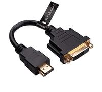 Keple Adaptateur de Fil HDMI (M) vers DVI-D (F) (DVI-D Dual Link 24 + 1) Adaptateur DVI Femelle vers HDMI Male avec connecteur plaqué Or Convertisseur 1080P Full HD 15cm