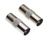 Keple Adaptateur de prise coaxiale TV vers prise de type F, 2 pièces - fiche de couplage