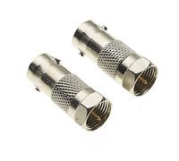 Keple Adaptateur de type F mâle vers BNC femelle, lot de 2 - Adaptateur de câble coaxial BNC mâle vers femelle - F vers BNC mâle pour scanner, vidéosurveillance, applications vidéo, antenne radio