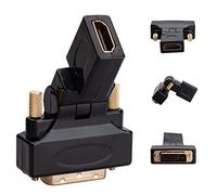 Keple Adaptateur Hdmi à DVI (DVI-D Dual Link 24+1) Adaptateur HDMI Femme à DVI Mâle avec Cordon Plaqué Or Convertisseur 1080P Full HD Adaptor Hdmi Scart