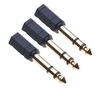 Keple Adaptateur Jack Casque De 6.35mm Mâle vers 3.5mm Femelle AUX Prise Connecteur Cable Convertisseur Embout Micro Audio Fiche Stereo pour Guitare Électrique Piano Amplificateur (Paquet de 3)