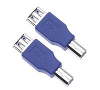 Keple Adaptateur Mâle 2 Pièces USB 2.0 Femelle vers Imprimante B De USB Femelle À Mâle Imprimante Fiche Coupleur Genre Connecteur Court Extension Adaptateur pour Ordinateurs, Disques Durs (2 Pack)