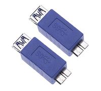 Keple Adaptateur Mâle USB 3.0 Femelle vers Micro B Connecteur de coupleur USB A Femelle à mâle Micro B Connecteur Court Adaptateur convertisseur pour Ordinateurs, Ordinateurs Portables (Lot de 2)