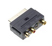 Keple Adaptateur péritel, 2 pièces - 1x péritel, 3X convertisseur Adaptateur Audio RCA