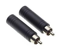 Keple Adaptateur RCA mâle vers Jack Mono 6,35 mm 1/4", Lot de 2 - Convertisseur et Adaptateur Audio pour stéréo, amplificateur et récepteur A/V