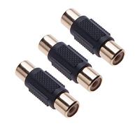 Keple Adaptateur RCA Rallonge Prise Cable Jack Convertisseur Femelle vers Femelle Fiche Coupleur Video Audio pour Camera de Recul, Voiture, Surveillance, Lecteur DVD, TV, Phono, Amp, (Paquet de 3)