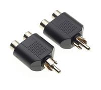 Keple Adaptateur séparateur Phono RCA mâle vers 2 Prises RCA, 2 pièces