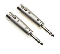 Keple Adaptateur XLR femelle 3 broches vers prise jack mono 6,35 mm, 2 pièces