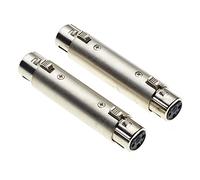 Keple Adaptateur XLR femelle vers femelle, coupleur de changement de genre mâle à 3 broches, adaptateur de ligne micro, lot de 2