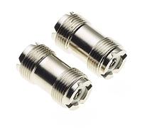 Keple Adaptateurs de prise femelle à double extrémité - Idéal pour radio CB, analyseur, adaptateur d'extension de câble coaxial connecte deux câbles, prise femelle à femelle - Lot de 2