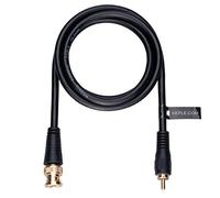Keple Câble coaxial RG59 taille 1 m BNC mâle vers RCA mâle et coupleur de prise plaqué or 75 Ohm Ω Câble de connexion de prise phono Conducteurs en cuivre pur pour systèmes de sécurité TV