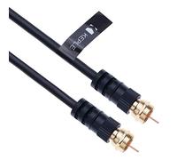 Keple Câble coaxial vers connecteur M-plug F-F broches pour satellite Sat Bosch SkyDSL Unitymedia TV HDTV DVB DVD Radio/Coax Antenne Freeview Coaxial Coax Antenne Adaptateur Câble TV - 2 m Noir