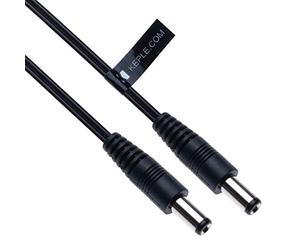 Keple Câble d'extension CC Alimentation CC avec prise 2,1 mm/5,5 mm Connexion 0,5 m Adaptateur de câble d'alimentation CCTV compatible avec caméra de sécurité, IP, bande LED, (noir)