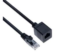 Keple Câble Ethernet RJ45 10 M Cat6 Mâle-Femelle Compatible Cat5 Cat5e PC Ordinateur Portable Routeur Modem Switch TV Imprimante Caméra CCTV - Câble Réseau De Prolongation (Noir)
