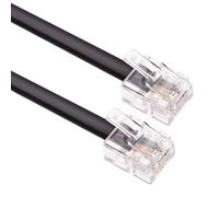 Keple Câble RJ11 20 m, rallonge ADSL, cordon téléphonique, connecteur Internet BT haut débit, mâle vers mâle, routeur et modem vers prise téléphonique RJ11, microfiltre (blanc)