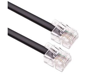Keple Câble RJ11 de 5 m, rallonge ADSL, cordon téléphonique, connecteur Internet BT haut débit, mâle vers mâle, routeur et modem vers prise téléphonique RJ11, microfiltre (noir)