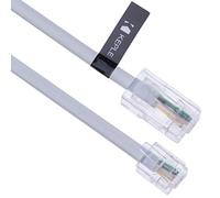Keple Câble RJ11 vers RJ45 de 3 m pour modem Ethernet, données, téléphone, câble de raccordement ASDL, connecteur Internet BT haut débit 6P4C vers 8P8C plat compatible avec modem, routeur (blanc)