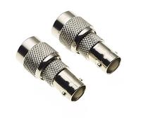 Keple Connecteur adaptateur coaxial TNC mâle vers BNC femelle droit Impédance 50 Ohm Fréquence maximale 2 GHz Adaptateur RF en ligne pour antennes Radios de diffusion Câble CCTV Lot de 2