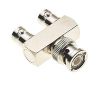 Keple Connecteurs BNC pour CCTV et vidéo | Adaptateur répartiteur BNC de fiche mâle à Deux Prises Femelles coaxiales BNC | Adaptateur Droit en T pour connecteur BNC