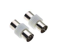 Keple Coupleur et adaptateur de prise coaxiale TV vers prise coaxiale TV, impédance de 75 ohms pour une excellente transmission, excellent connecteur et rallonge de câble coaxial - Lot de 2