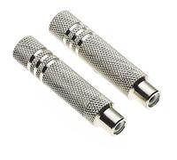 Keple Coupleur Jack 6,35 mm vers Jack Phono RCA - Compatible avec connecteur adaptateur jack stéréo audio, prise mono audio/vidéo mâle vers mâle à souder - Lot de 2