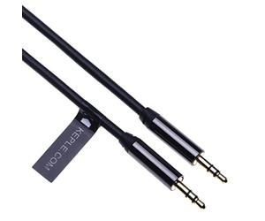 Keple Court Aux Jack Audio Cable Stereo 3.5mm Premium Auxiliaire Double Jack Voiture Cable Compatible avec Android Téléphones, Iphone, Portable Bluetooth Haut-parleurs, Écouteurs sans Fil 3m