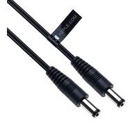 Keple DC-Verlängerungskabel 2.1mm / 5.5mm Stecker zu Stecker 2m Adapter - CCTV-kompatibel, für Sicherheitskamera, IP-Kamera, DVR Standalone, LED-Streifen, Monitore (Schwarz)