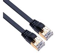 Keple Ethernet Câble Cat 7 Gigabit LAN Réseau RJ45 Câble Compatible Avec TV Samsung LG Sony, Router TP-Link, PlayStation PS3 PS4 Xbox, Switch Sky Box Hub, WD Seagate QNAP, Zmodo Noir 15m