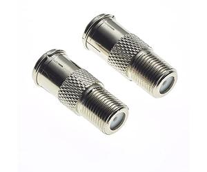 Keple F-Typ-Buchse zu TV-Koax-Buchse - Nickel plated Zinc Body, Female Plug Jack Adapter Barrel, Konverter für Satellit FM Koax-Kabel Antenne - 2 Stück