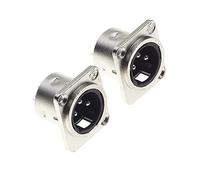 Keple Fiche XLR châssis 3 broches - fiche 3 broches connexion à souder pour prise microphone haut-parleur - 2 pièces