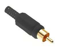 Keple Fiches phono avec broches plaquées or et boîtier en plastique noir, 10 pièces - connecteur audio-vidéo adaptateur de câble de haut-parleur avec construction solide