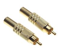 Keple Fiches phono plaquées or, 2 pièces - Connecteur audio-vidéo Adaptateur de câble de haut-parleur