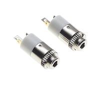 Keple Lot de 2 boîtiers stéréo avec prise jack 2,5 mm - Borne à souder à 2 bornes avec écrou de verrouillage pour casque audio