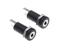 Keple Lot de 2 prises jack 2,5 mm 2 broches audio vidéo connecteur mono à souder pour casque à montage sur panneau