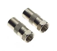 Keple Prise d'antenne TV vers prise F pour TV et radio | Connecteur de câble satellite de type F mâle vers IEC coaxial femelle | 2 pièces